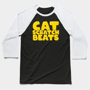 Funny Hip Hop Cat Scratch Beats Baseball T-Shirt